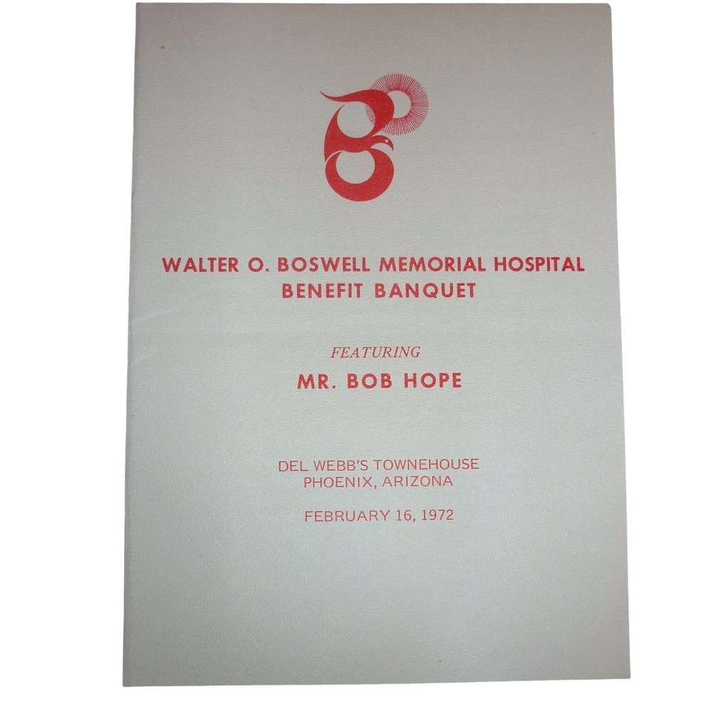 1972 Bob Hope Benefit Program Autograph Amanda Blake Gunsmoke Gov Jack Williams